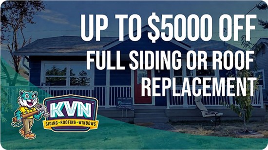 Up to $5000 Off Full Siding or Roof Replacement