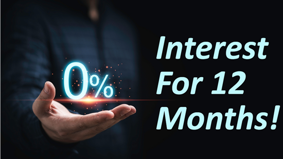 12 months 0% interest