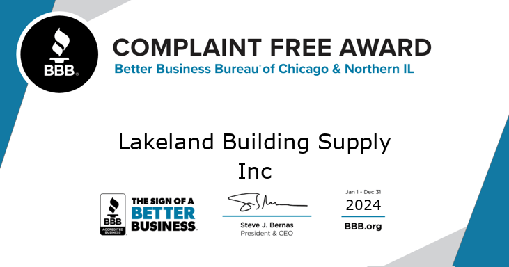 Lakeland Building Supply Earns BBB Complaint-Free Award for 2024