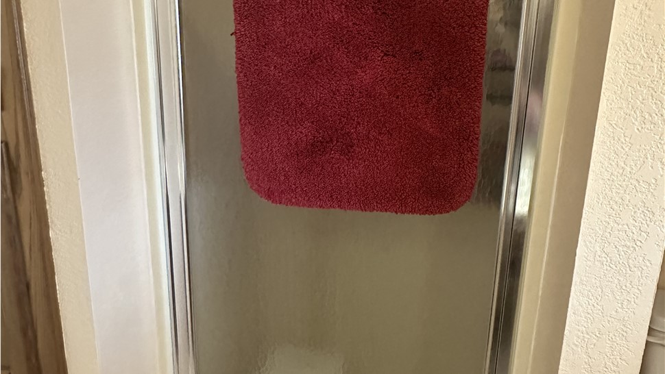 Before walk-in tub conversion in Iowa Park TX showing old shower.