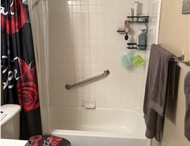 Before tub-to-shower conversion in Wichita Falls TX with existing bathtub