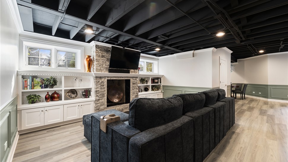 Basement Remodeling Project in Elgin, IL by Matrix Basements