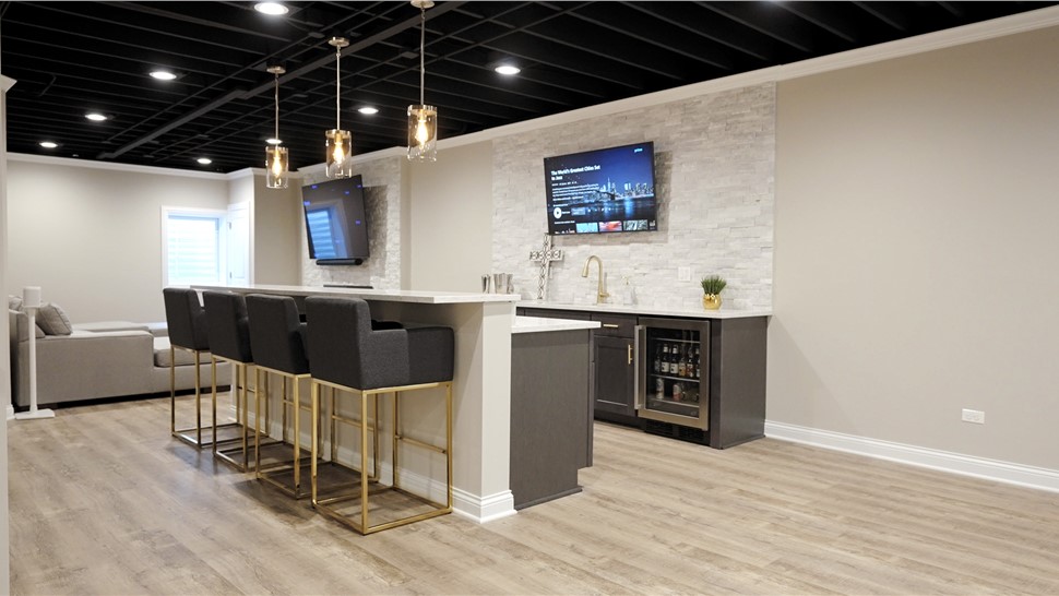 Basement Remodeling Project in Geneva, IL by Matrix Basements