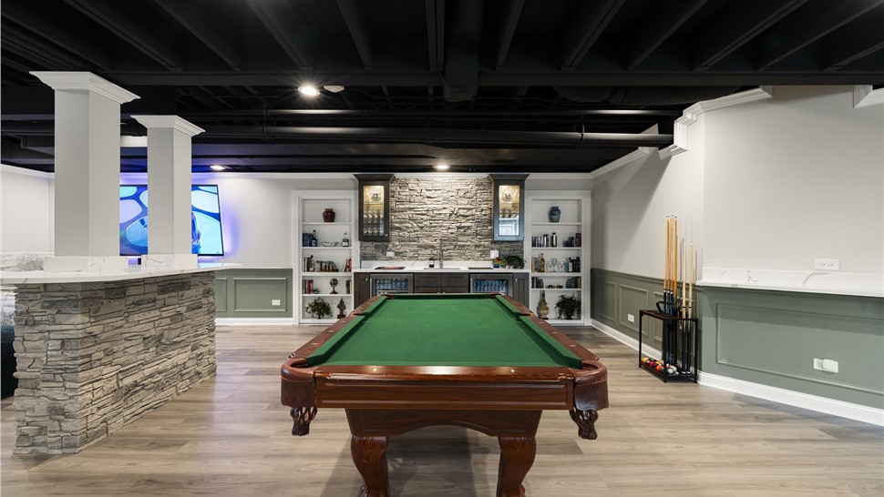 Basement Remodeling Project in Elgin, IL by Matrix Basements