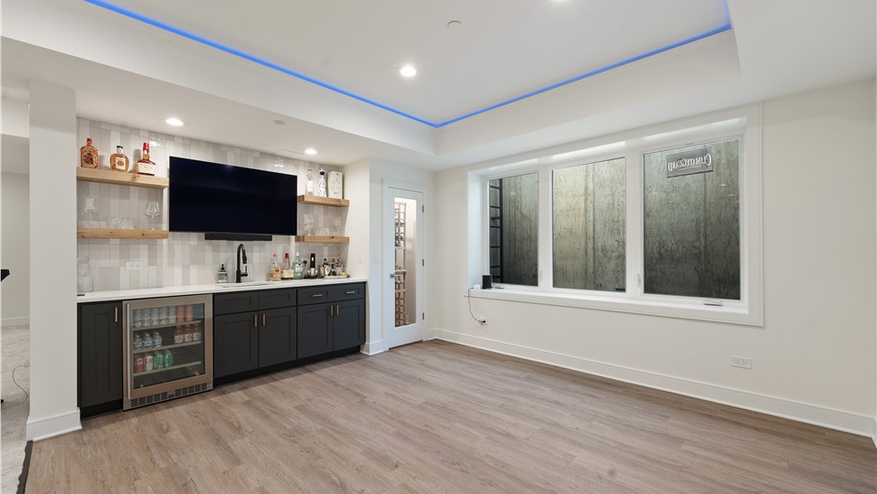 Basement Remodeling Project in Prairie View, IL by Matrix Basements