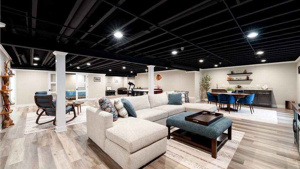 Basement Remodeling Project in Elgin, IL by Matrix Basements