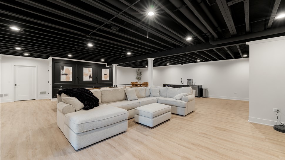 Basement Remodeling Project in Elgin, IL by Matrix Basements