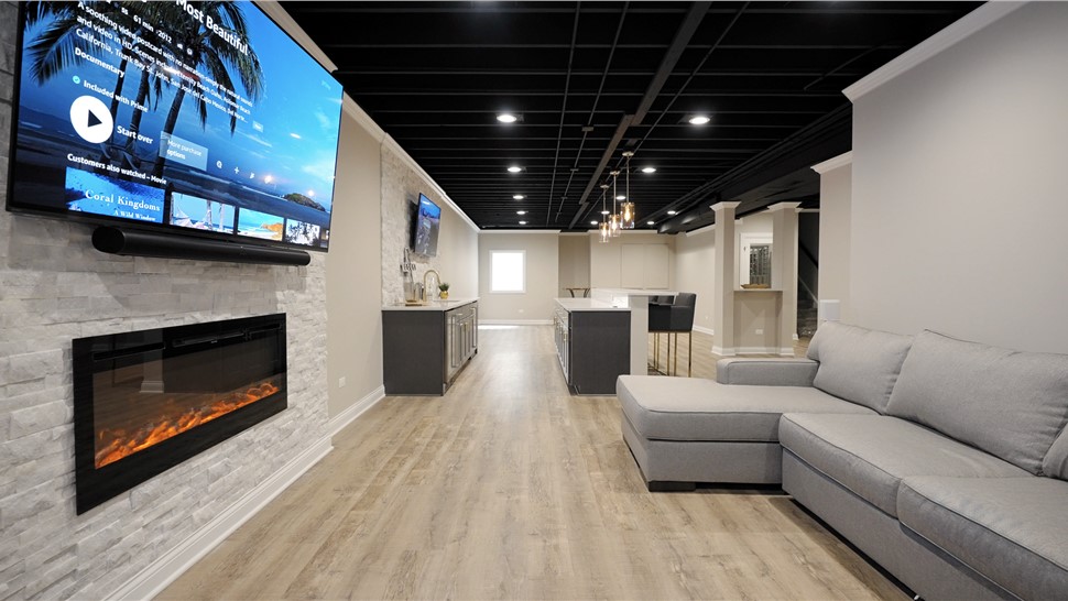 Basement Remodeling Project in Geneva, IL by Matrix Basements
