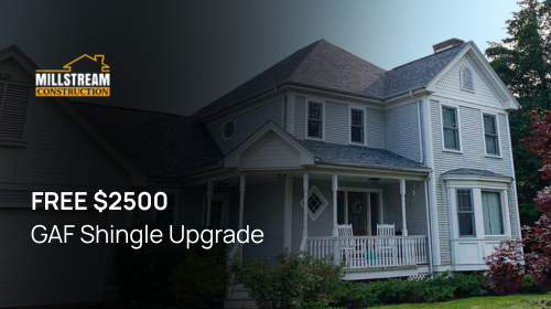Free 2500 GAF shingle upgrade by millstream co