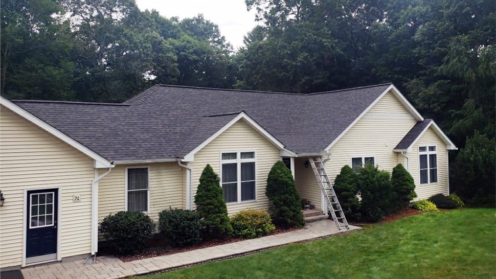 Millstream Construction new asphalt roof on Manchester CT home after replacement