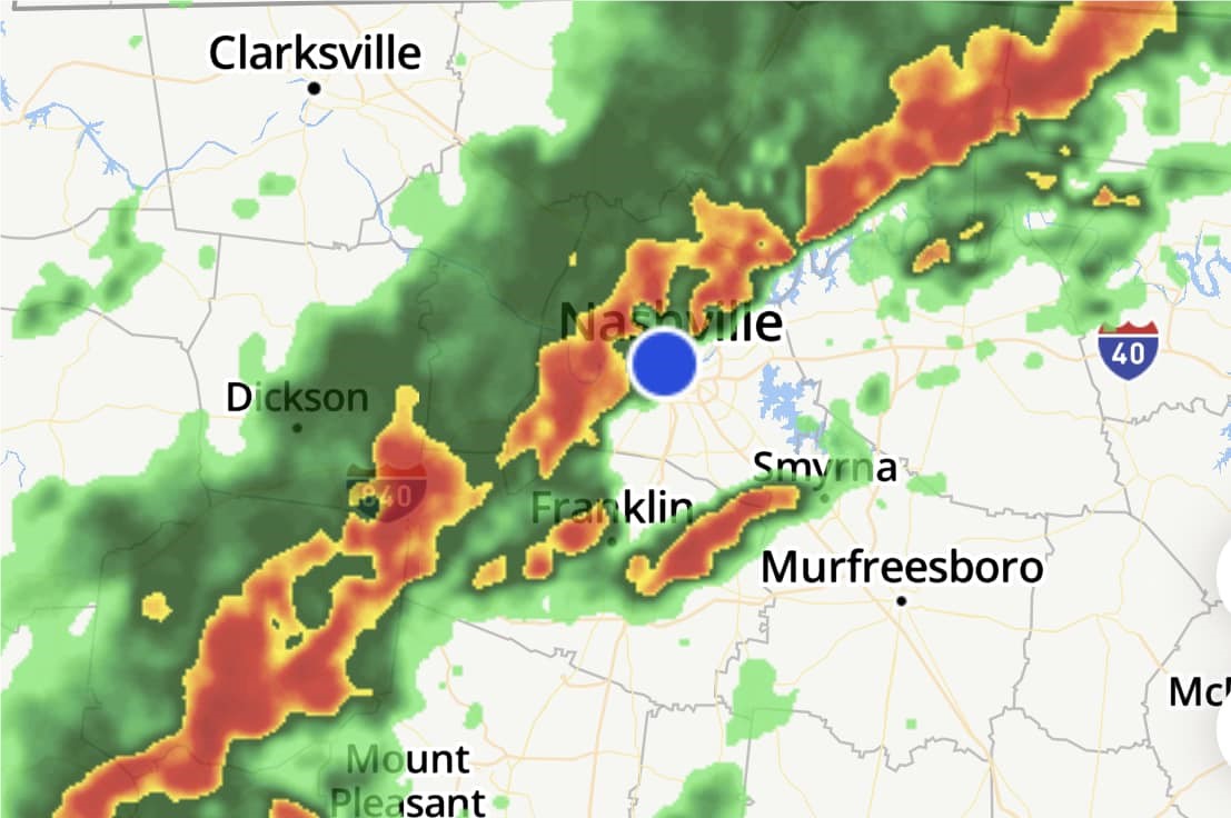 Nashville Storm Map