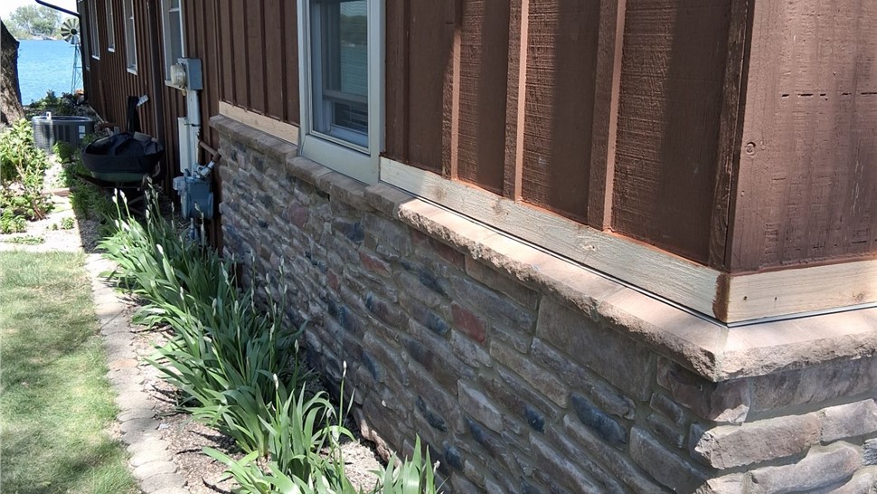 Manufactured Stone Siding Project in Rockwell City, IA by Midwest Construction