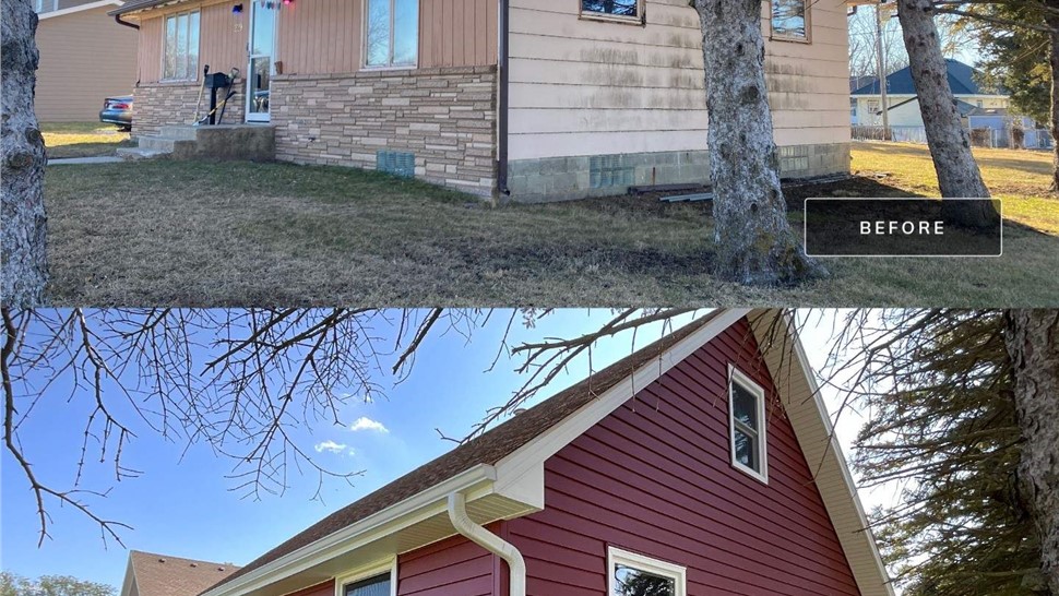 Seamless Gutters, Siding, Windows Project in Roland, IA by Midwest Construction