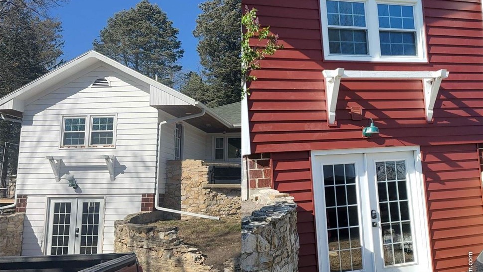 Seamless Gutters, Siding, Windows Project in Albion, IA by Midwest Construction
