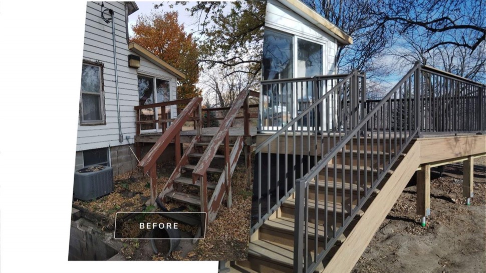 Decks, Roofing, Siding, Windows Project in Belmond, IA by Midwest Construction