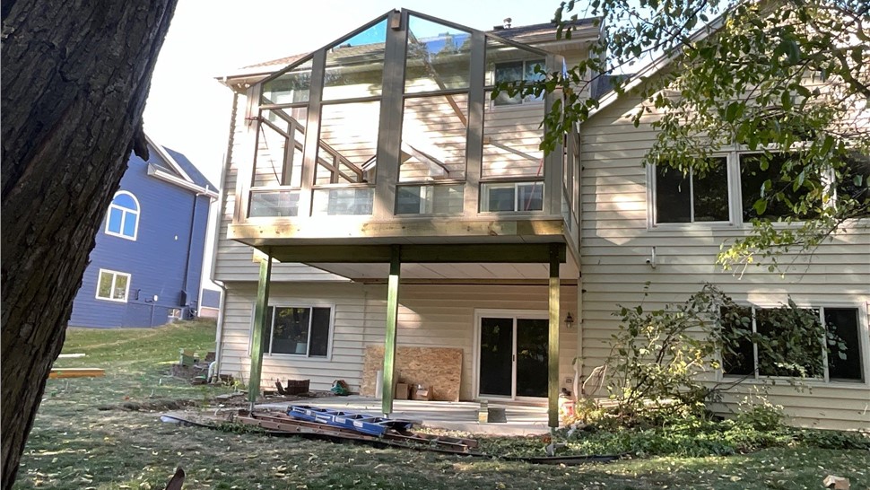 Decks, Sunrooms, Windows Project in Johnston, IA by Midwest Construction