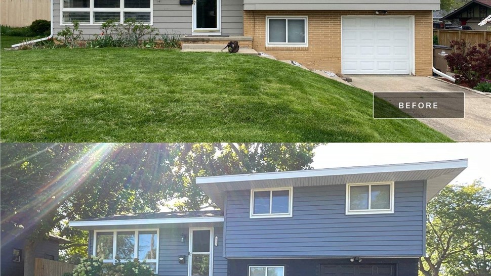 Seamless Gutters, Siding Project in West Des Moines, IA by Midwest Construction