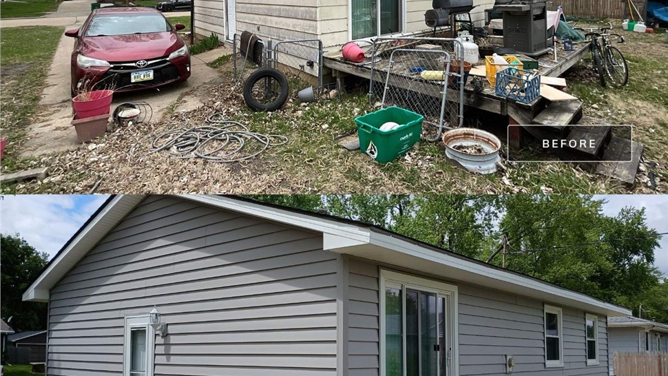Seamless Gutters, Siding Project in Ankeny, IA by Midwest Construction
