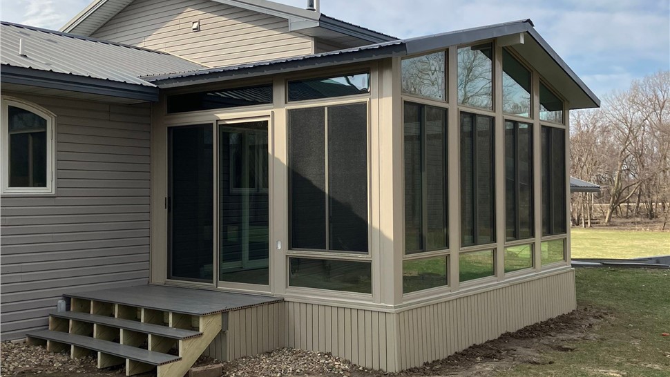 Sunrooms Project in Orchard, Iowa by Midwest Construction