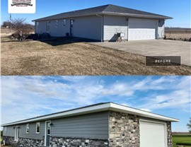 Manufactured Stone Siding, Siding, Windows Project in Osceola, IA by Midwest Construction