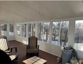 Decks, Doors, Manufactured Stone Siding, Patio Doors, Seamless Gutters, Siding, Sunrooms, Windows Project in Floyd, IA by Midwest Construction