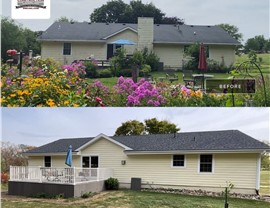 Decks, Seamless Gutters, Siding Project in Norwalk, IA by Midwest Construction