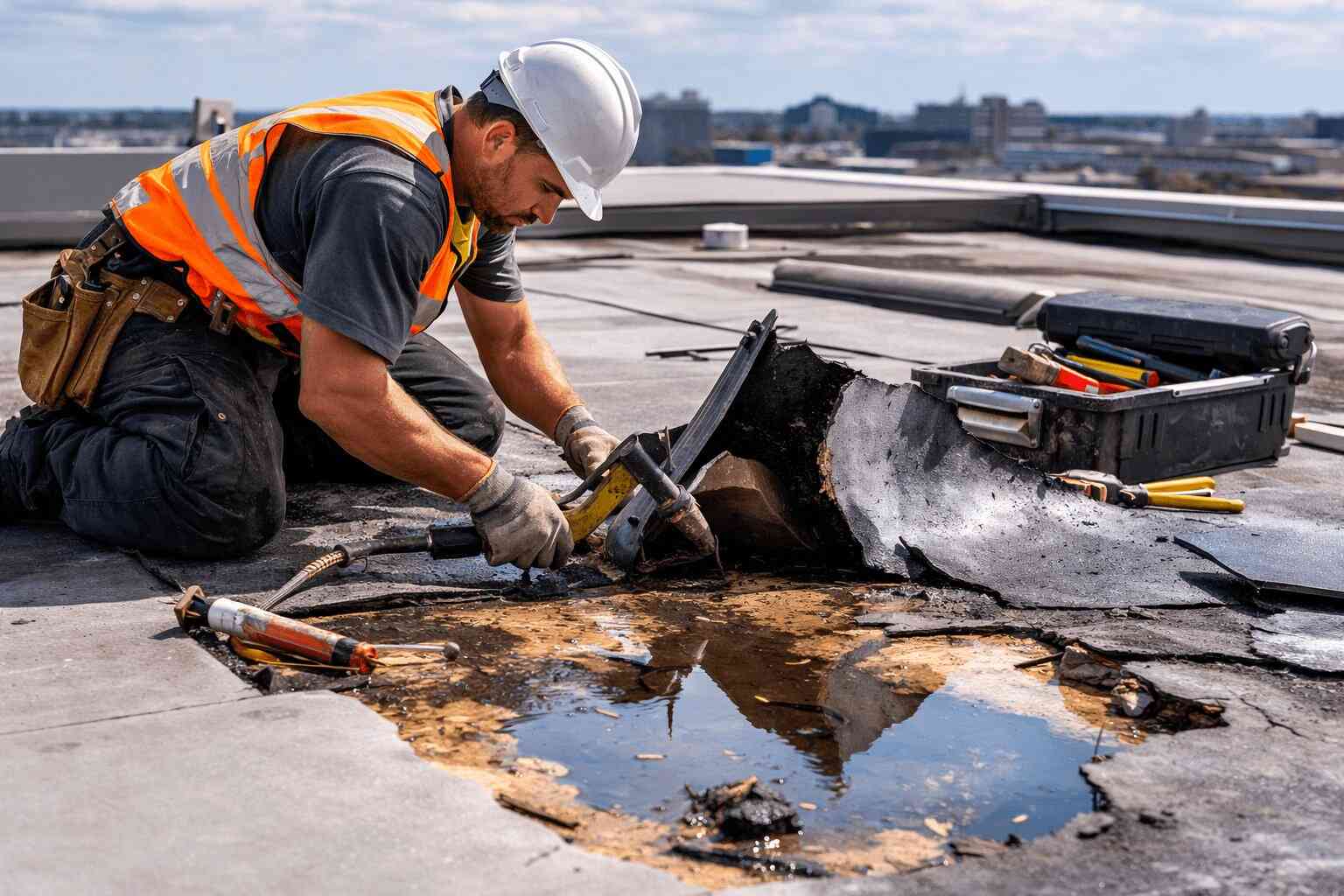 Commercial Roof Repair in Richmond