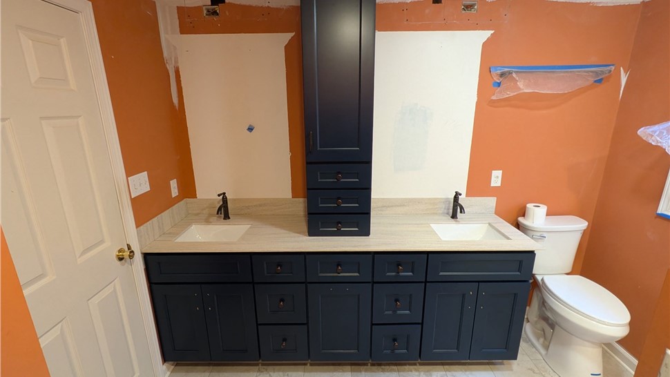 Bathroom Cabinet Refacing, Bathroom Remodeling, Baths, Showers Project in Asheville, NC by Palmetto Bath