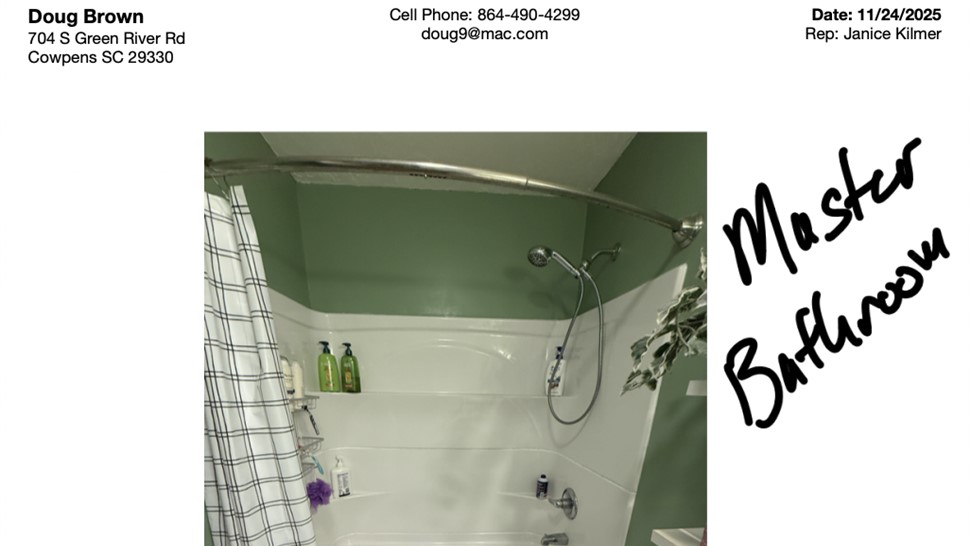Bathroom Remodeling, Bathroom Vanity, Showers Project in Cowpens, SC by Palmetto Bath