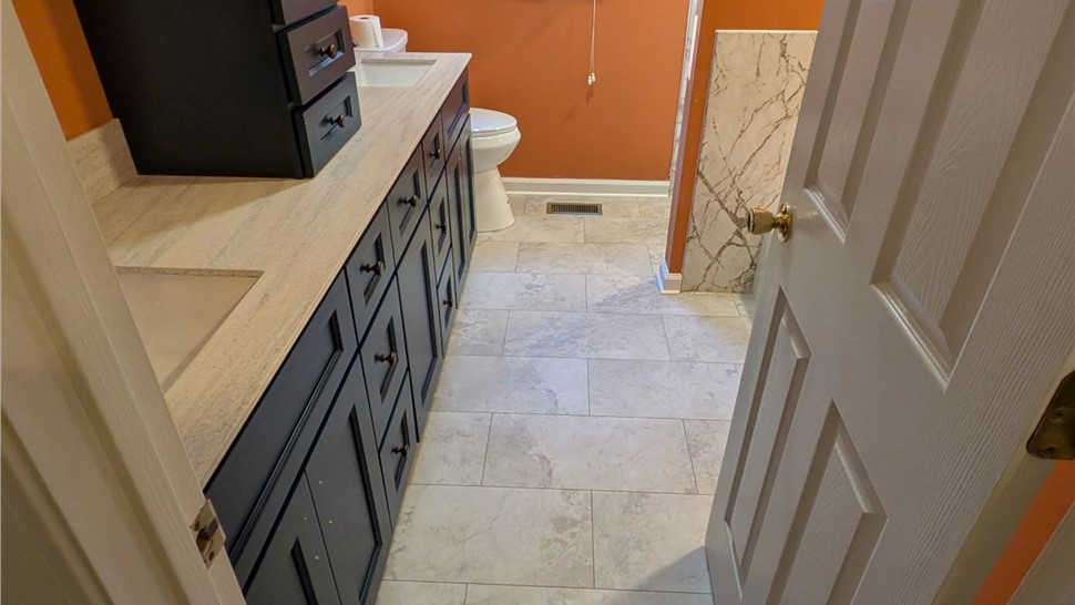 Bathroom Cabinet Refacing, Bathroom Remodeling, Baths, Showers Project in Asheville, NC by Palmetto Bath