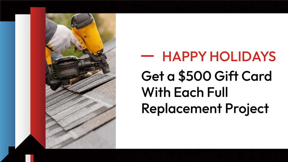 Happy Holidays: Get a $500 Gift Card with Your New Roof!