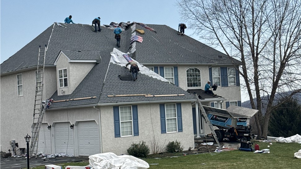 Roofing, Storm Damage Project in Elverson, Pennsylvania by Paramount Home Solutions