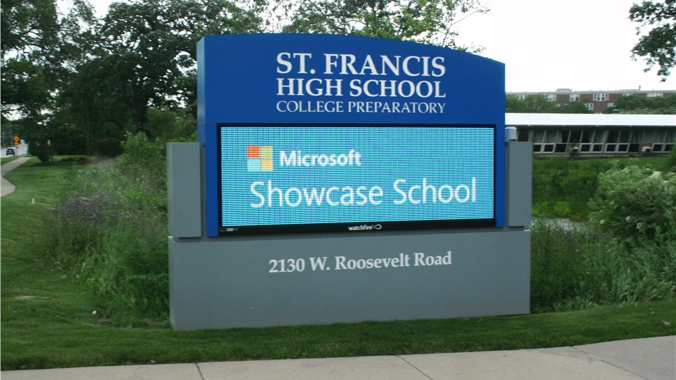 Electronic Message Centers, Non-Illuminated Building S, Pylon & Monument, Wayfinding/Post & Panel Signs Project in Wheaton, IL by Parvin-Clauss