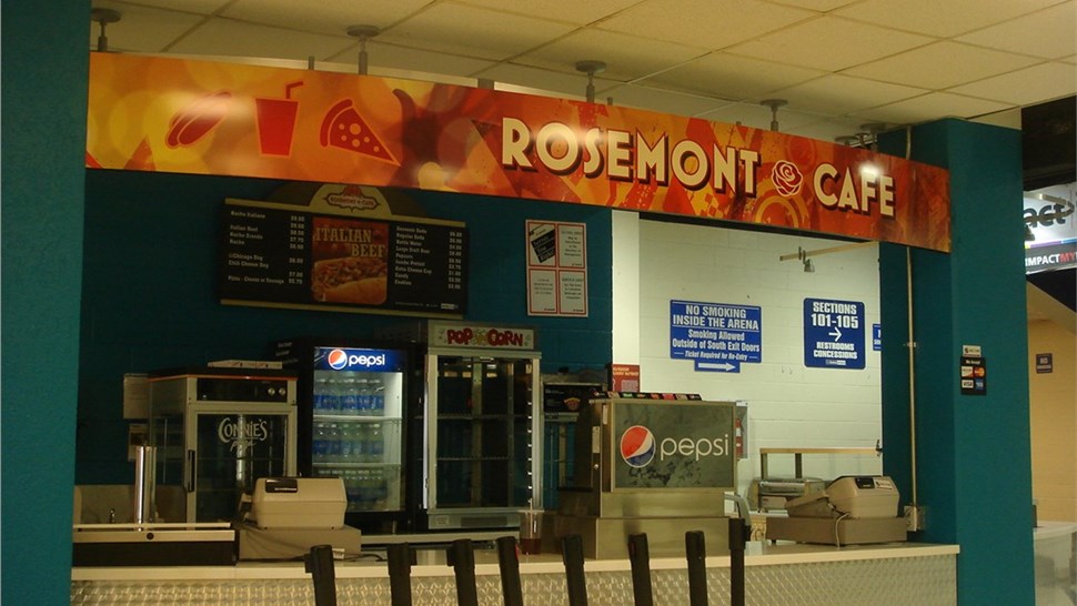 Awnings, Custom Interior/ADA, Wayfinding/Post & Panel Signs Project in Rosemont, IL by Parvin-Clauss