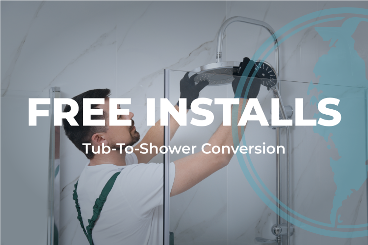 Free Installs on Tub-to-Shower Conversion