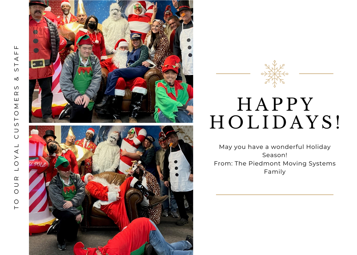 Happy Holidays from Piedmont Moving Systems!