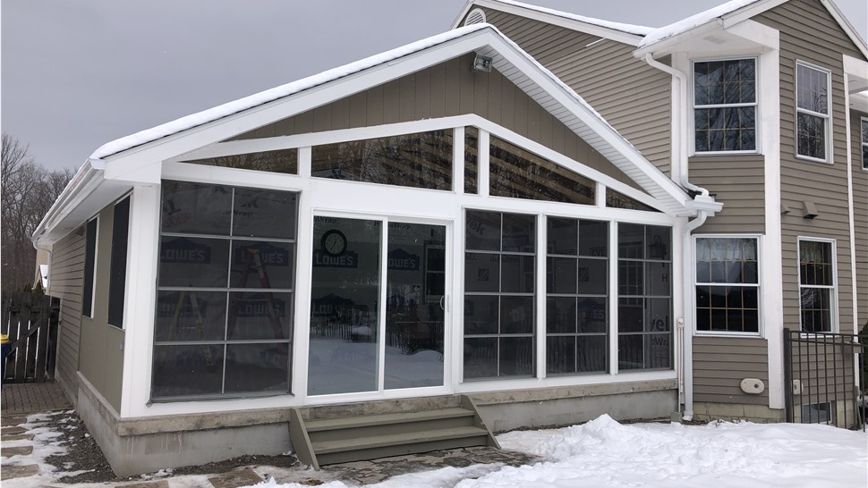 Porch Enclosure Project in Mountainside, NJ by DIY Porch Enclosures