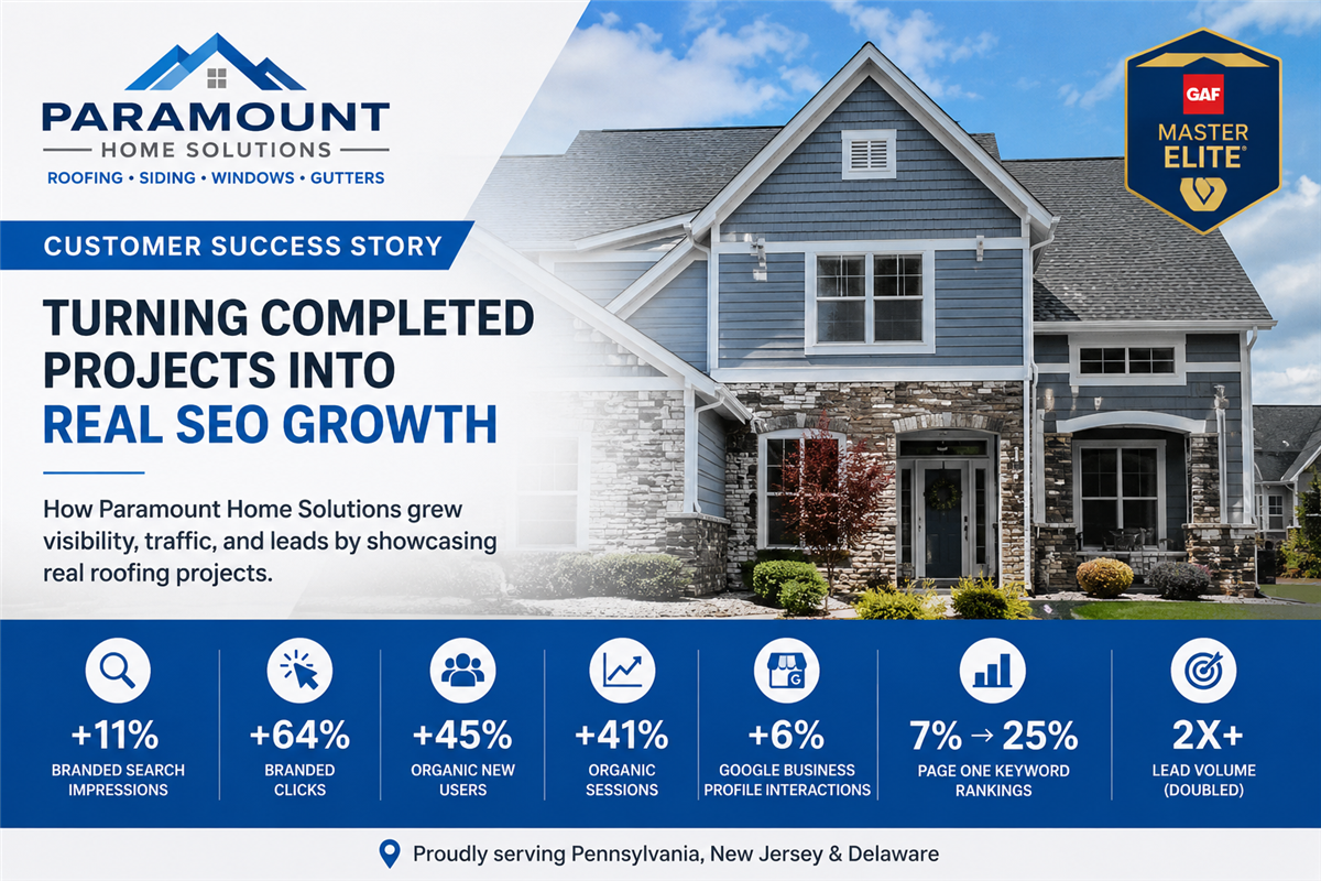How Paramount Home Solutions Turned Completed Projects Into SEO Growth