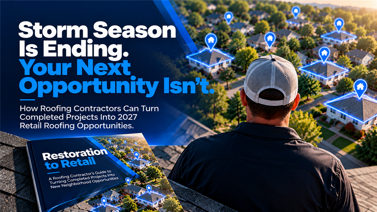 Storm Season Is Ending. Here's How Roofing Contractors Can Build Their 2027 Retail Pipeline.