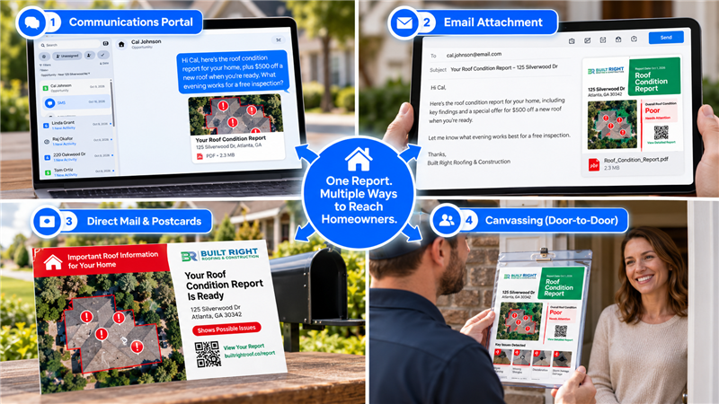 Roof Condition Reports used in canvassing and homeowner marketing