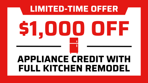 $1,000 Appliance Credit with Kitchen Remodeling