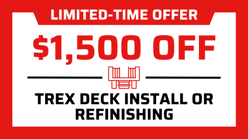 $1,500 OFF Trex Deck Installation or Resurfacing