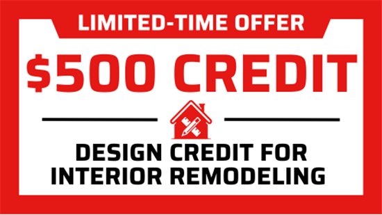 $500 Design Credit for Interior Remodeling