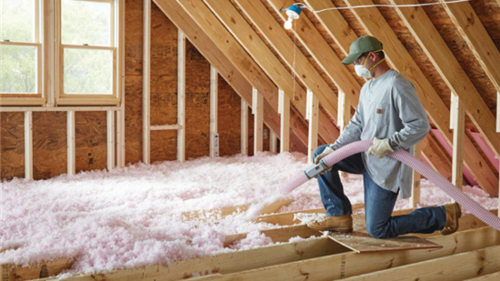 blown-in attic insulation
