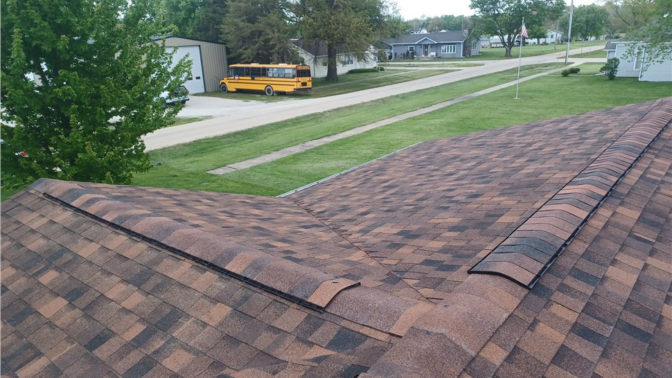 Gutters, Roofing Project in Lenox, Iowa by Ram Roofing and Solar