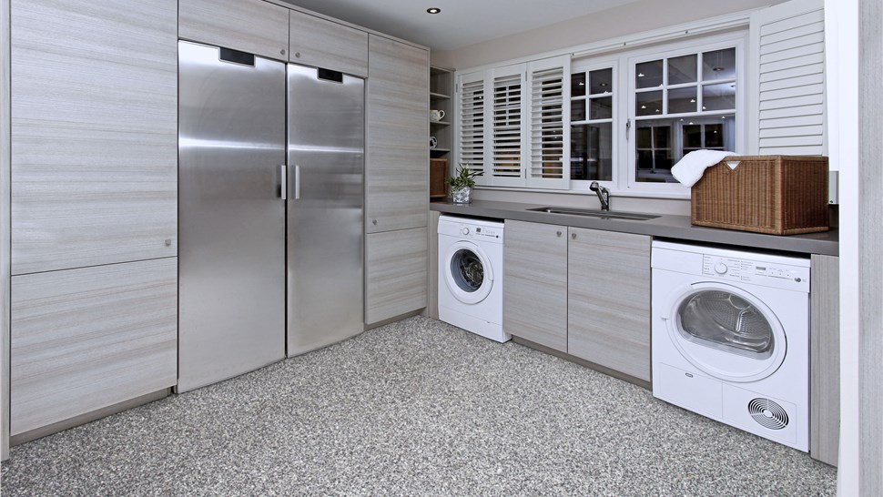Residential Floor Coatings - Laundry Room Floor Coating Photo 1