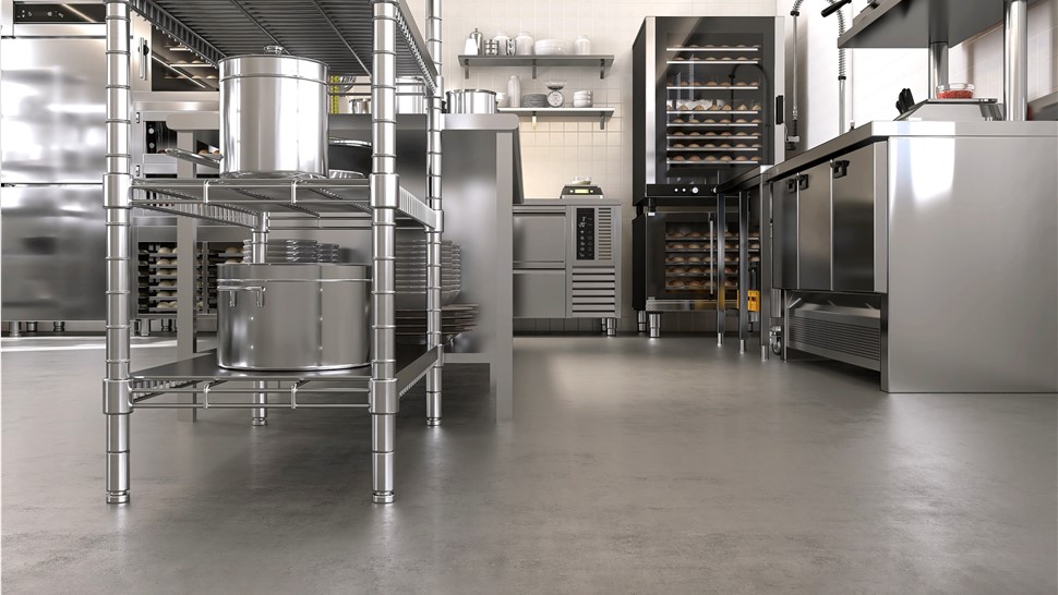 Commercial Floor Coatings - Kitchen Floor Coating Photo 1