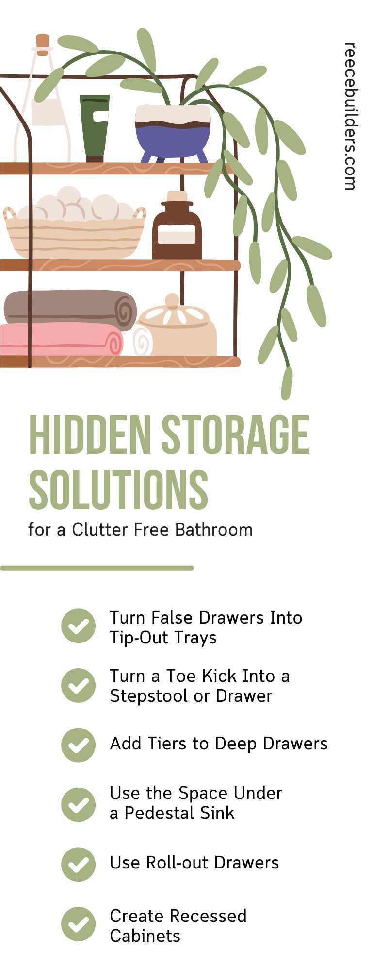 Ten Hidden Storage Solutions for a Clutter Free Bathroom