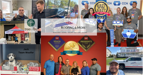 Roofing &amp; More Team at the Certified Contractors Network in Texas President's Award from GAF for Roofing &amp; More Roofing &amp; More donating to Tree of Life Ministries Roofing &amp; More team at the Prince William Fair