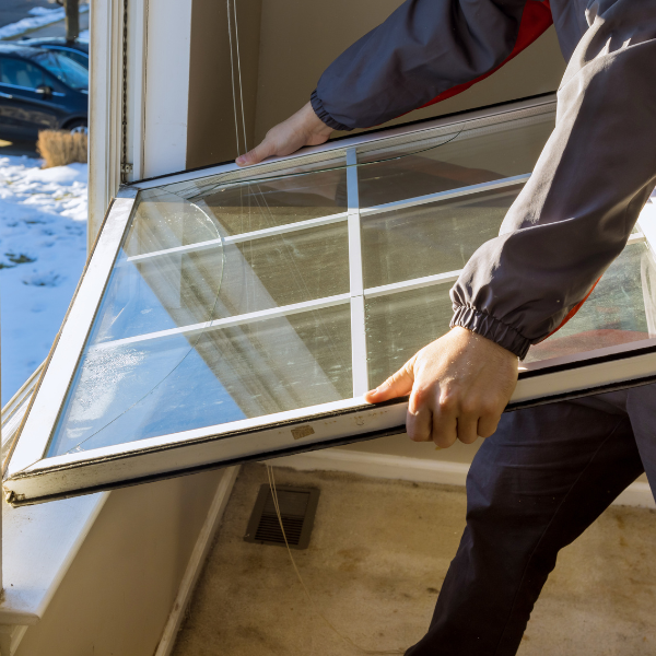 An image of energy-efficient windows being installed in a San Antonio home.